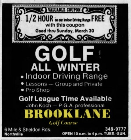 Brooklane Golf Course - Mar 20 1975 Ad